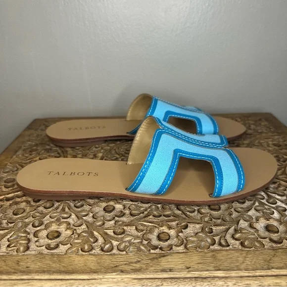 Talbots Women’s Hannah Slides Turquoise Sz 8 - Picture 3 of 7